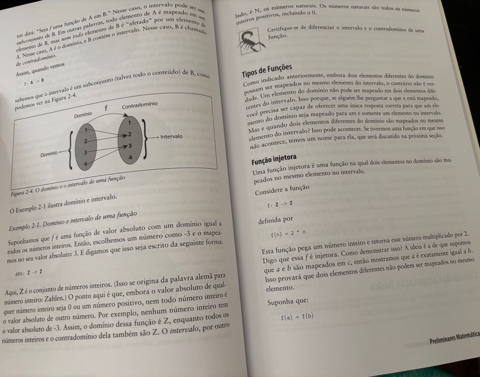 Trecho do livro sobre funções